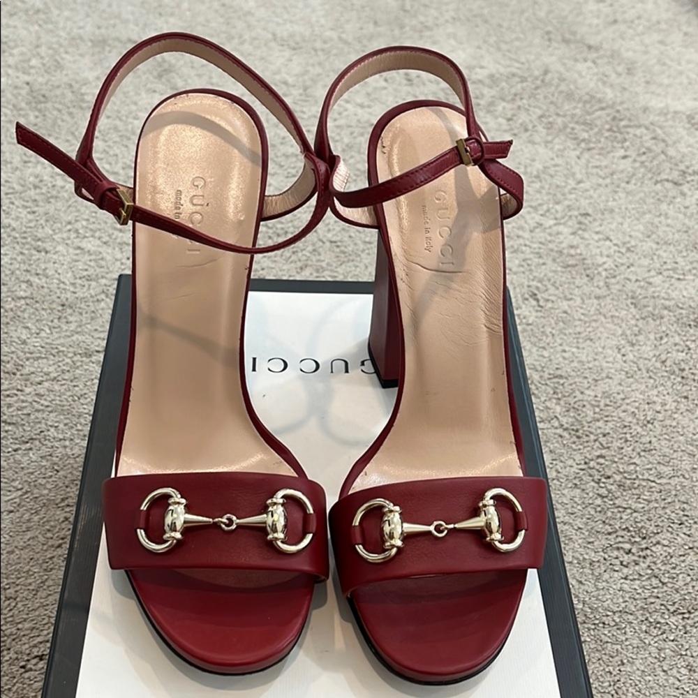 Gucci block heels